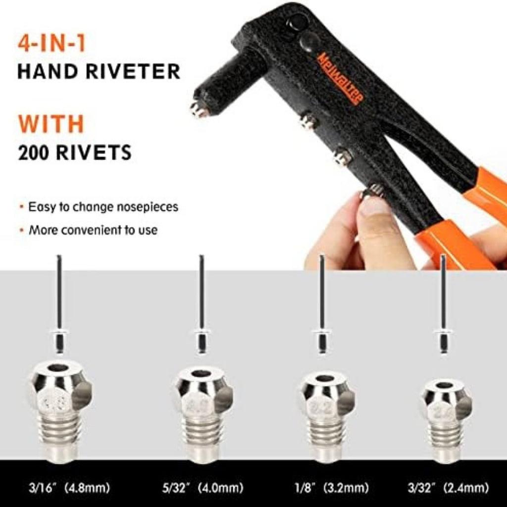 Heavy Hand Riveter Rivet Gun Professional Pop Rivet Gun Kit