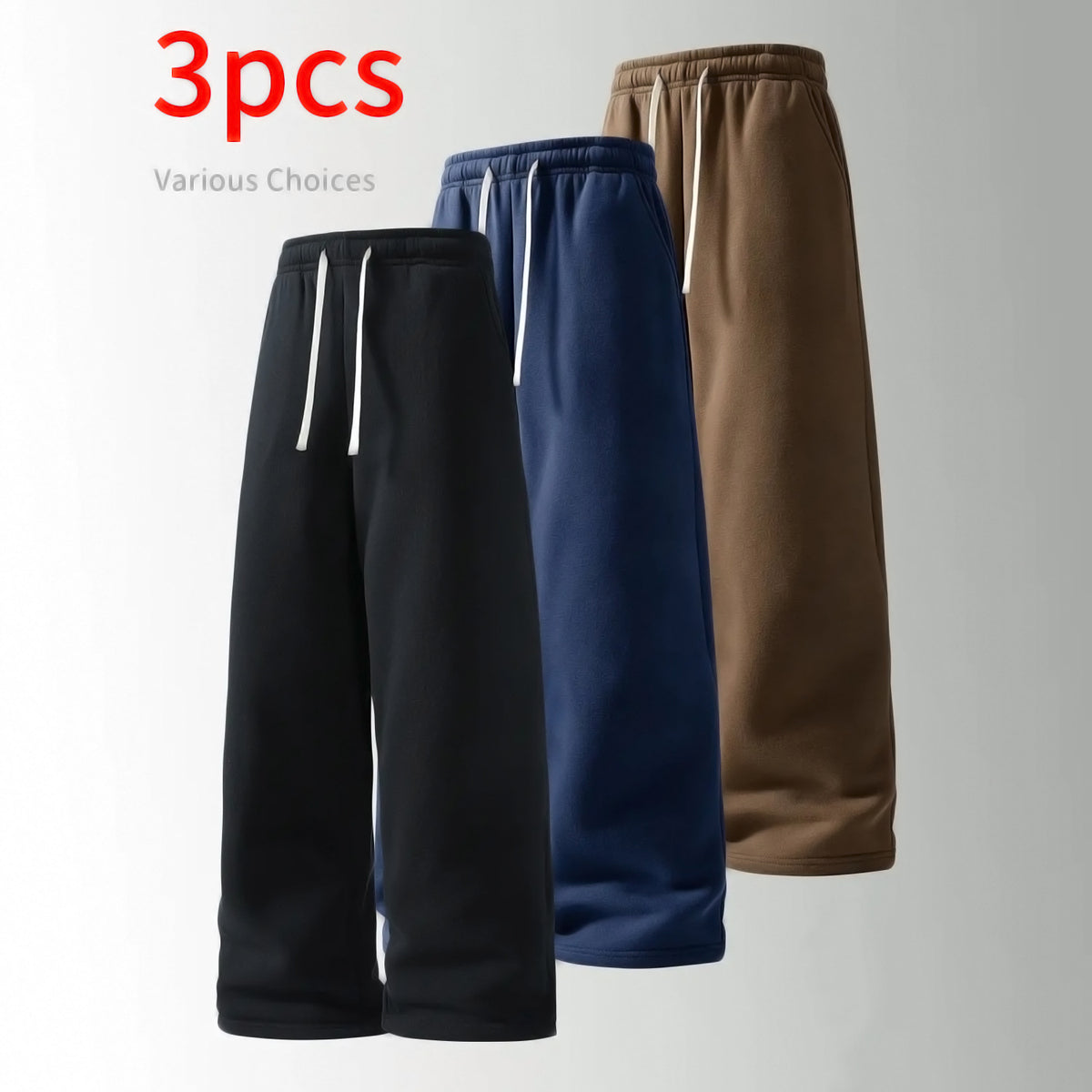 3-Pack Wide-Leg Sweatpants | Relaxed Fit