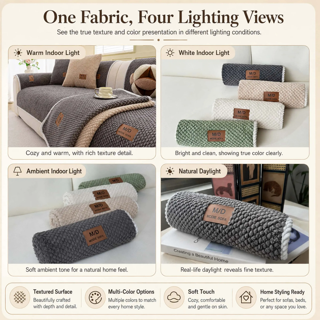 Luxury Removable Sofa Cover – Soft, Non-Slip & Washable Slipcover for Sectional, Loveseat & Couch