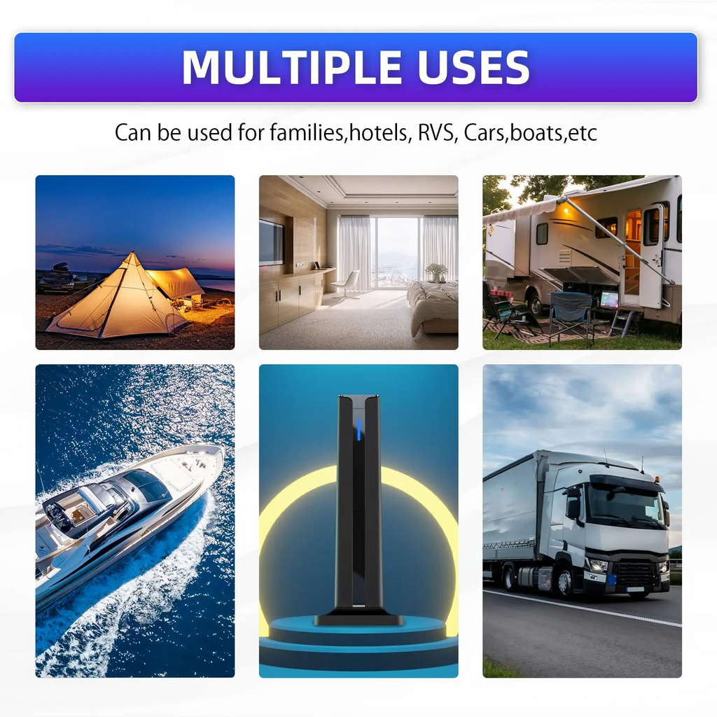 Indoor Digital TV Antenna – 360° 4K/1080P, Long Range, Easy Install