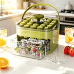 50-Cube Ice Cube Tray with Easy Press Lid Double Layer Ice Maker Mold